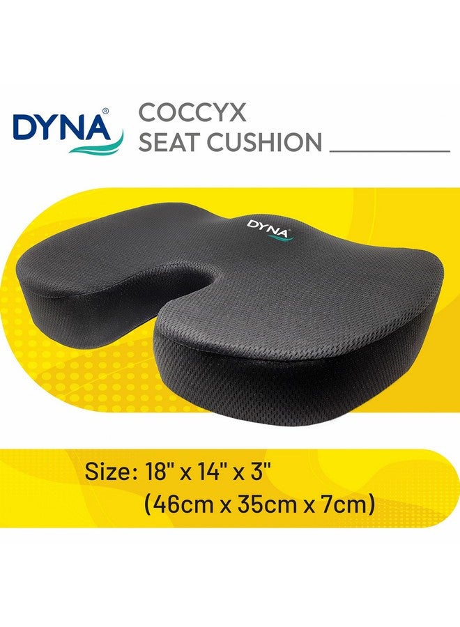 DYNA وسادة دينيا لعظمة الذنب | وسادة مقعد طبية غير قابلة للانزلاق لتخفيف آلام عظمة الذنب وعلاج عرق النسا ودعم الورك | مصممة بشكل مريح | لمكتب/كرسي منزلي، كرسي متحرك، سيارة، طائرة - Image 5
