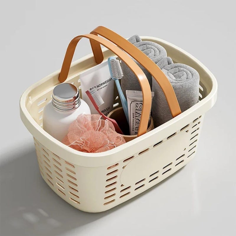 K.B.SALES KBSALES Plastic Basket Small Pantry Organizer Basket Bins Rectangular Storage Tray Basket Container with Handle for Shelf Plastic Storage Basket for Fruits Pack Of 1 - Image 1