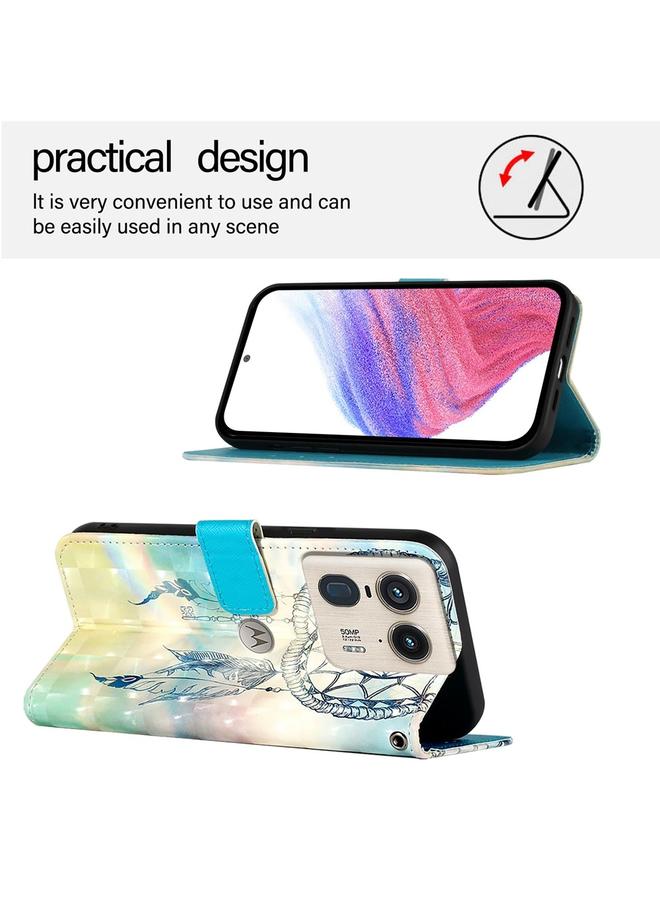 S-TOP Case For Motorola Edge 50 Ultra 3D Painting Horizontal Flip Leather Phone Case - Image 3