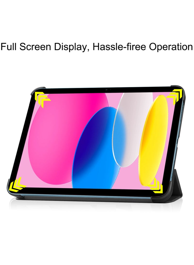Case for IPad (A16) 11th/10th Generation Case(2025/2022 10.9 Inch) Convenient Magnetic Attachment Two-Way Trifold Stand Lightweight Protection Auto Sleep/Wake Rebound Series (Black) - Image 5