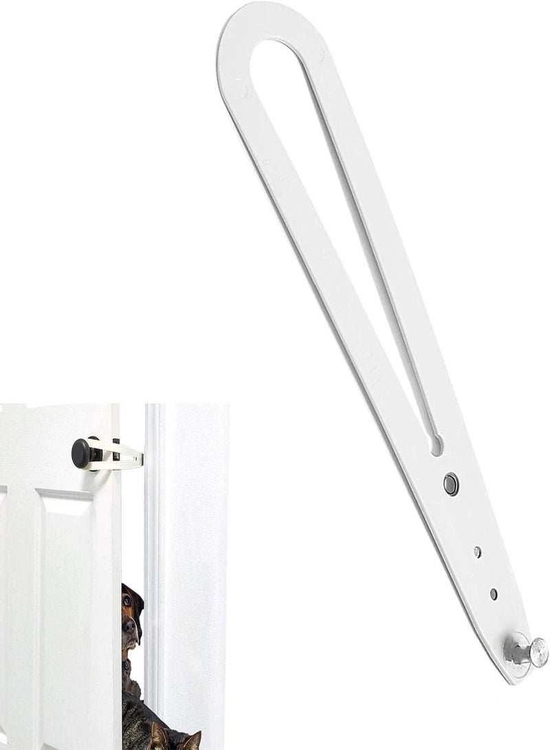 GGOOT 2 Pcs Door Latch for Cats - Cat Door Alternative Installs Fast Latch Strap - Economical Alternative of Interior Pet Gates and Interior Cat Door, Keep Dog and Baby Out of Litter Box - Image 1