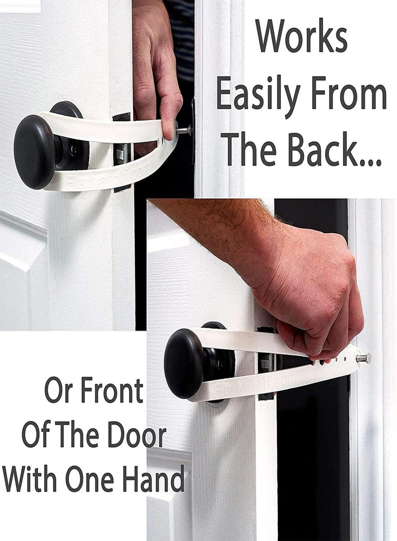 GGOOT 2 Pcs Door Latch for Cats - Cat Door Alternative Installs Fast Latch Strap - Economical Alternative of Interior Pet Gates and Interior Cat Door, Keep Dog and Baby Out of Litter Box - Image 5