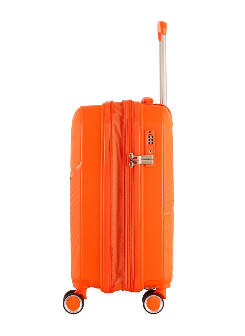 H.T H.T Luggage Bag, Hard Case Polypropylene (PP) Material, 8x360 Degree Rotation Spinner Wheels, Matching Color Suitcases, Expandable Trolley Bag, Telescopic Handle, TSA Lock, SKU 13504  - Image 4