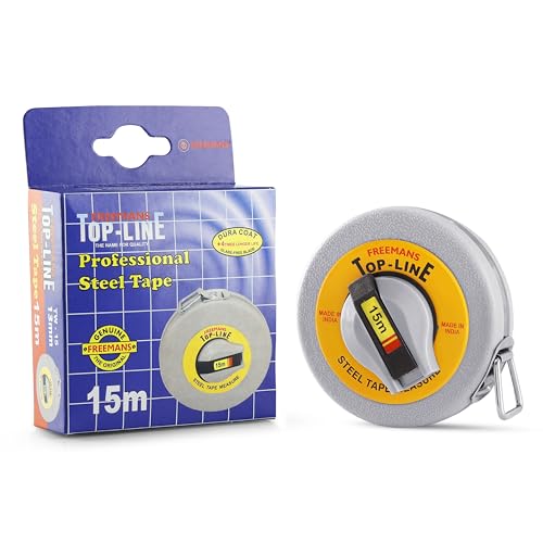 FREEMANS TW15 Top Line 15m:13mm Steel Measuring Tape - 15m/50ft || Unbreakable ABS Case || Stainless Steel Band || Dura Coat Tape Blade || Stainless Steel Mouth with End Hook - Image 2