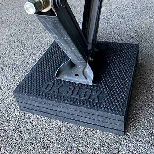 ekon 4-Pack RV Jack Stabilizer Pads 12x12x0.75 | Slip-Resistant RV Leveling Jack Stand Pads | RV Leveling Pads | Jack Pads for RVs, Campers and Trailers - Image 3