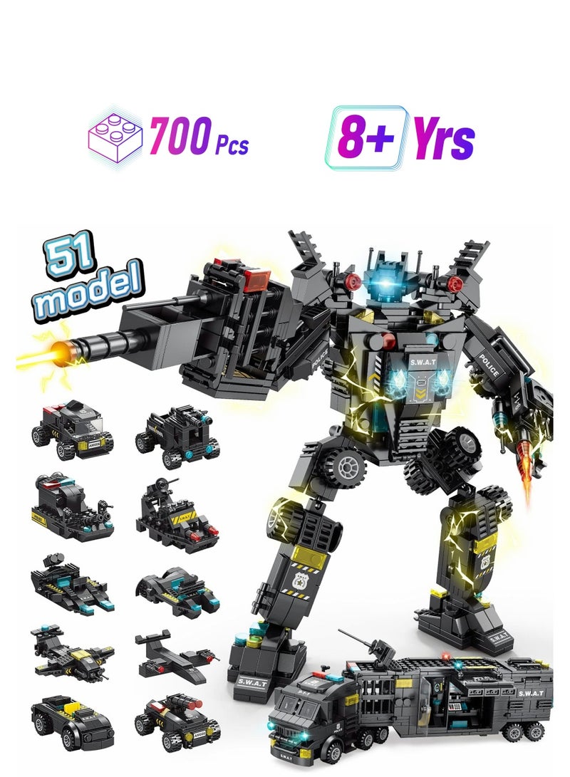 KASTWAVE 51-in-1 Robot Building Kit for Kids STEM Building Toys Erector Set for Boys 8-12 Engineering STEM Projects Construction Building Blocks Toys Gifts for Boys Kids Age  - Image 1