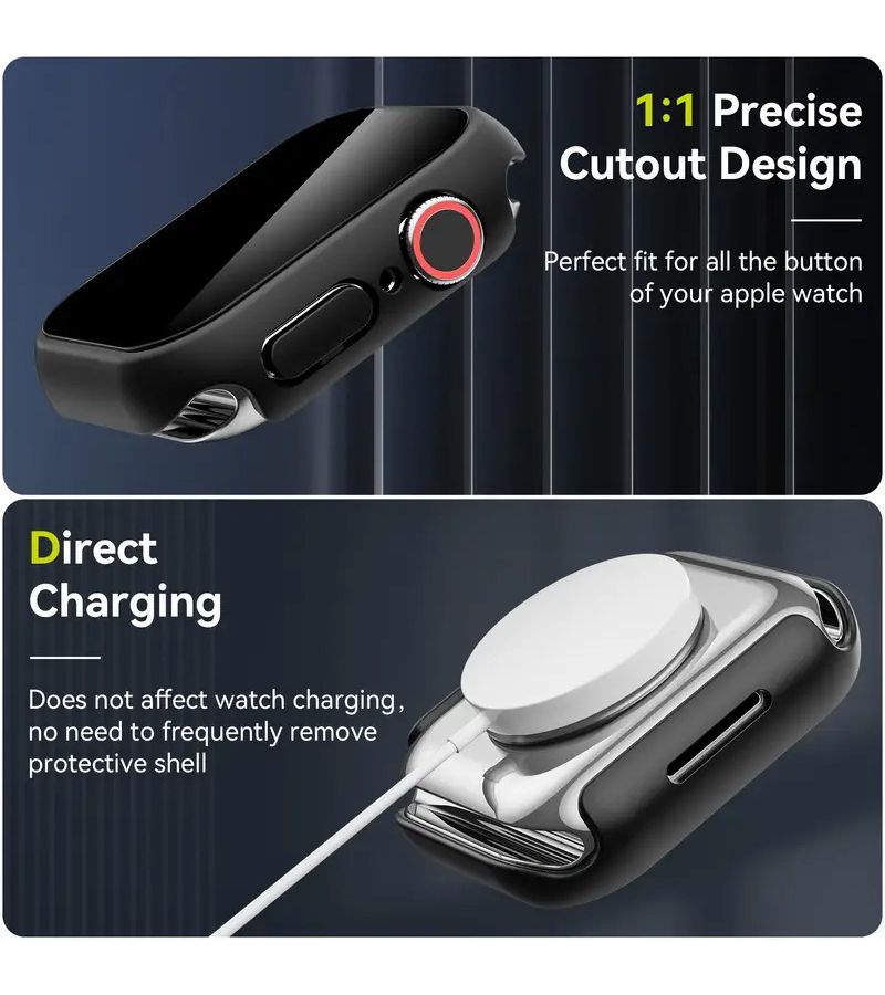 Privacy Screen Protector 44mm Hard PC Case for Apple Watch Series - Image 5