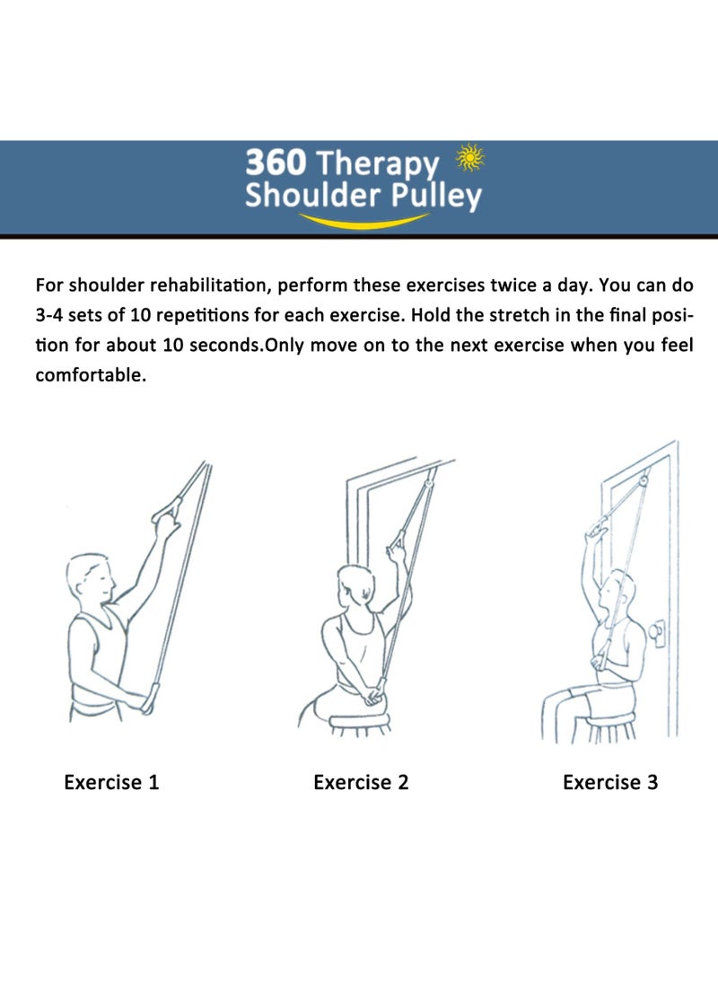 Excefore - Shoulder Pulley Over Door Rehab Exerciser, Exercise Pulley for Physical Therapy, lleviate Shoulder Pain, Facilitate Recovery from Surgery for Frozen Shoulder Physical Therapy,Green - Image 1