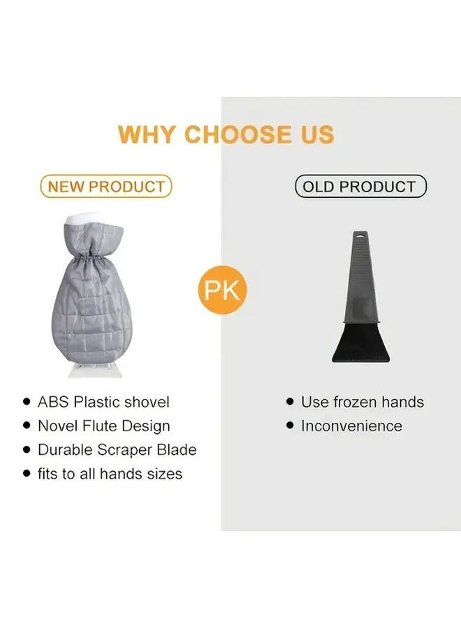 All In One Car Winter De Icer Snow Remover Kit With Warm Gloves And Ice Shovel - Image 5