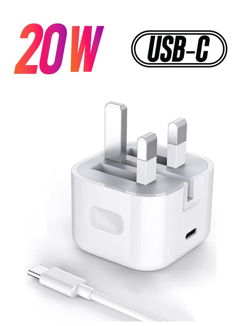ELTRAZONE Galaxy Z fold 3 Charger, USB C Fast Charge Foldable Plug 20W Type C PD Power Delivery Wall Adapter Compatible with Samsung Galaxy Z Fold 3 / Z fold 2 / Z Fold/Z Fold (Type C) TO ) Type C)Cable - Image 1