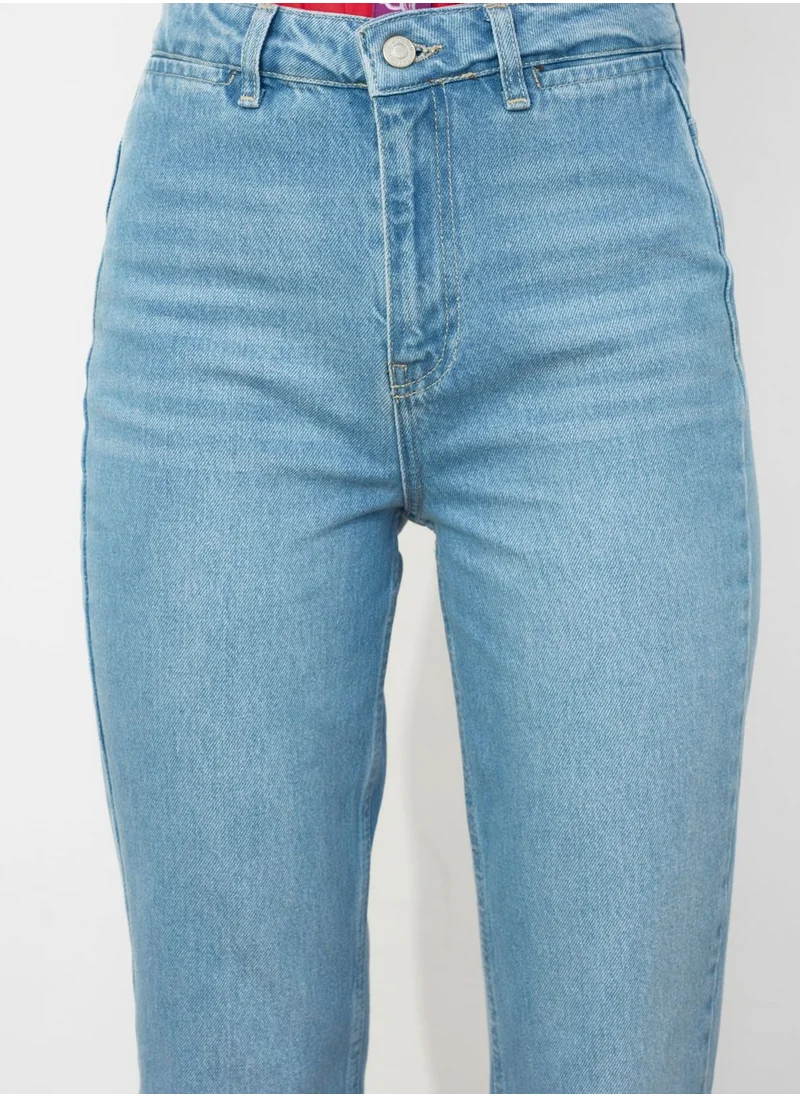 trendyol High Waist Straight Jeans