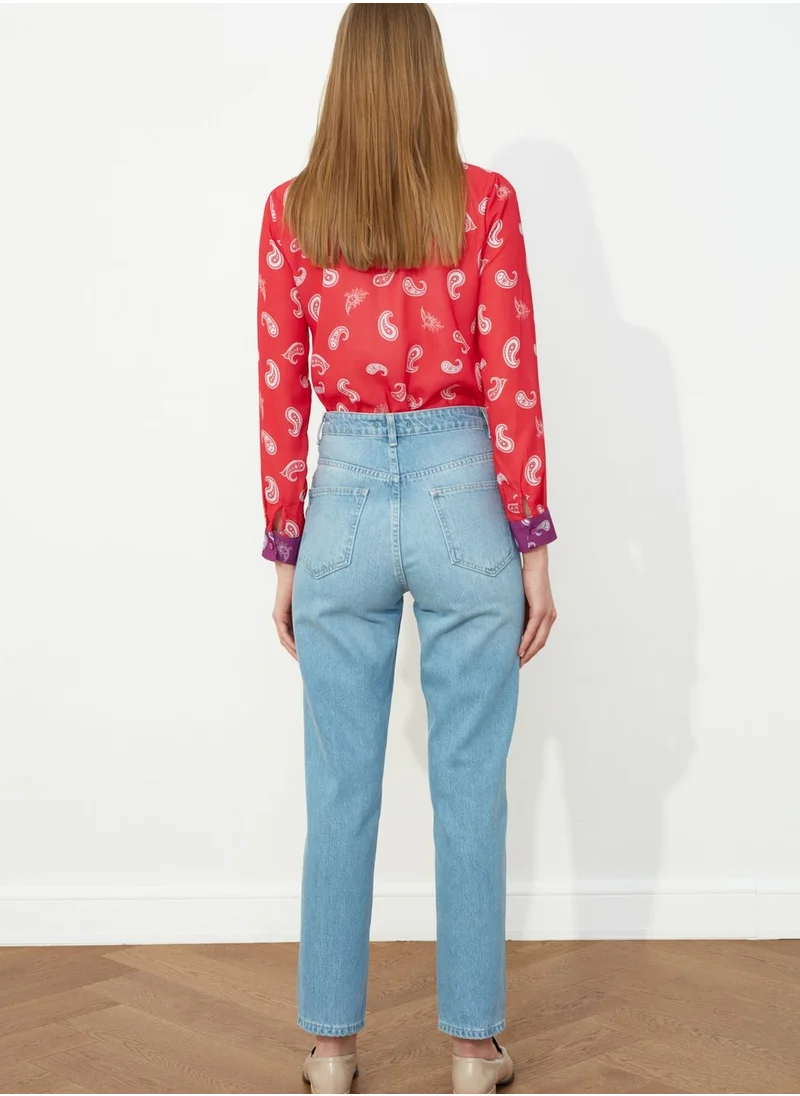trendyol High Waist Straight Jeans