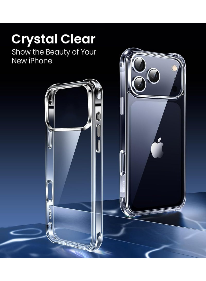 DUSALA Case for iPhone 17 Pro Max Clear Case Soft Flexible Silicone Back Cover Shockproof Anti Scratch Case with Reinforced Bumper Corner Compatible for iPhone 17 Pro Max Clear - Image 4