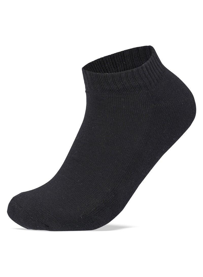 SAM SOCKS Women Set Of 3 Half Terry Ankle Socks Black - Image 2