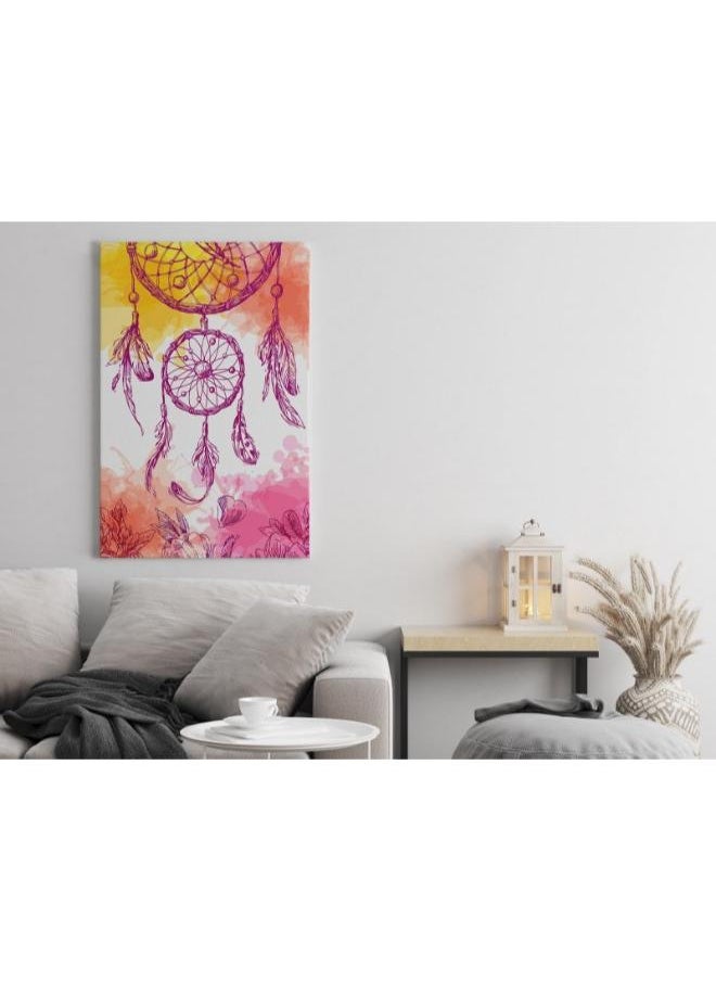 Home Gallery Home Gallery illustration dreamcatcher Printed canvas wall art  - Image 1
