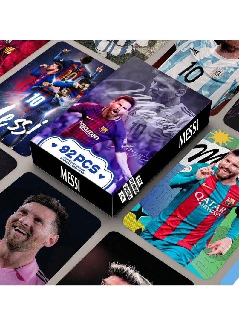Generic Messi Card and Sticker Collection - 60 Cards + 32 Stickers (92 Pieces)  - Image 1