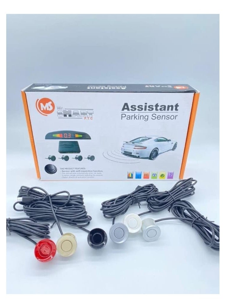 Generic Car LED Parking Sensor Monitor Auto Reverse Backup Radar Detector System Backlight Display 4 Sensors  - Image 1