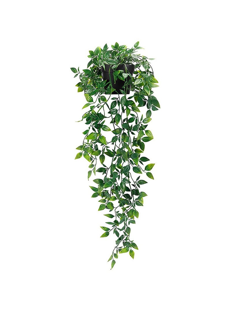Arabest - 85cm Potted Artificial Hanging Mandala Vine Plant with Realistic False Leaves For Home and Office Indoor and Outdoor Gardens Bookshelf - Image 1