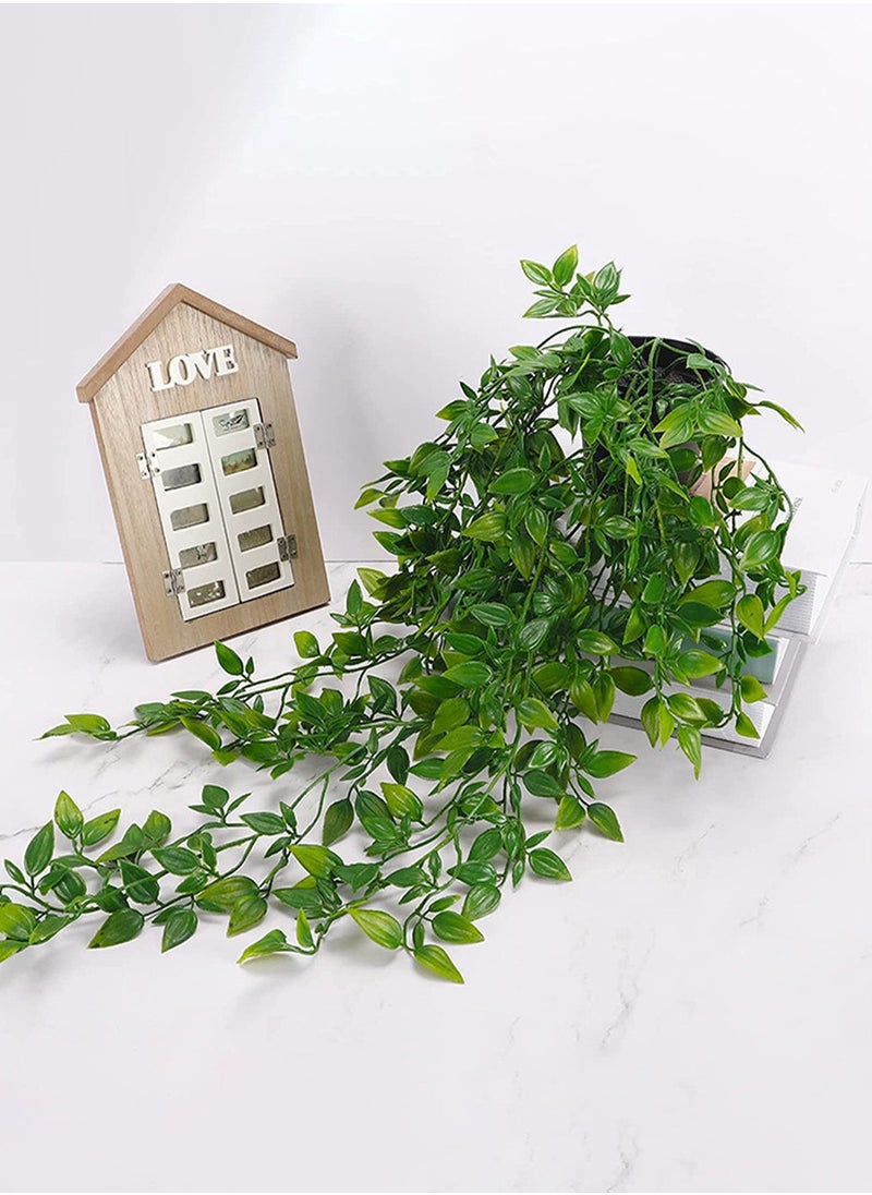 Arabest - 85cm Potted Artificial Hanging Mandala Vine Plant with Realistic False Leaves For Home and Office Indoor and Outdoor Gardens Bookshelf - Image 1