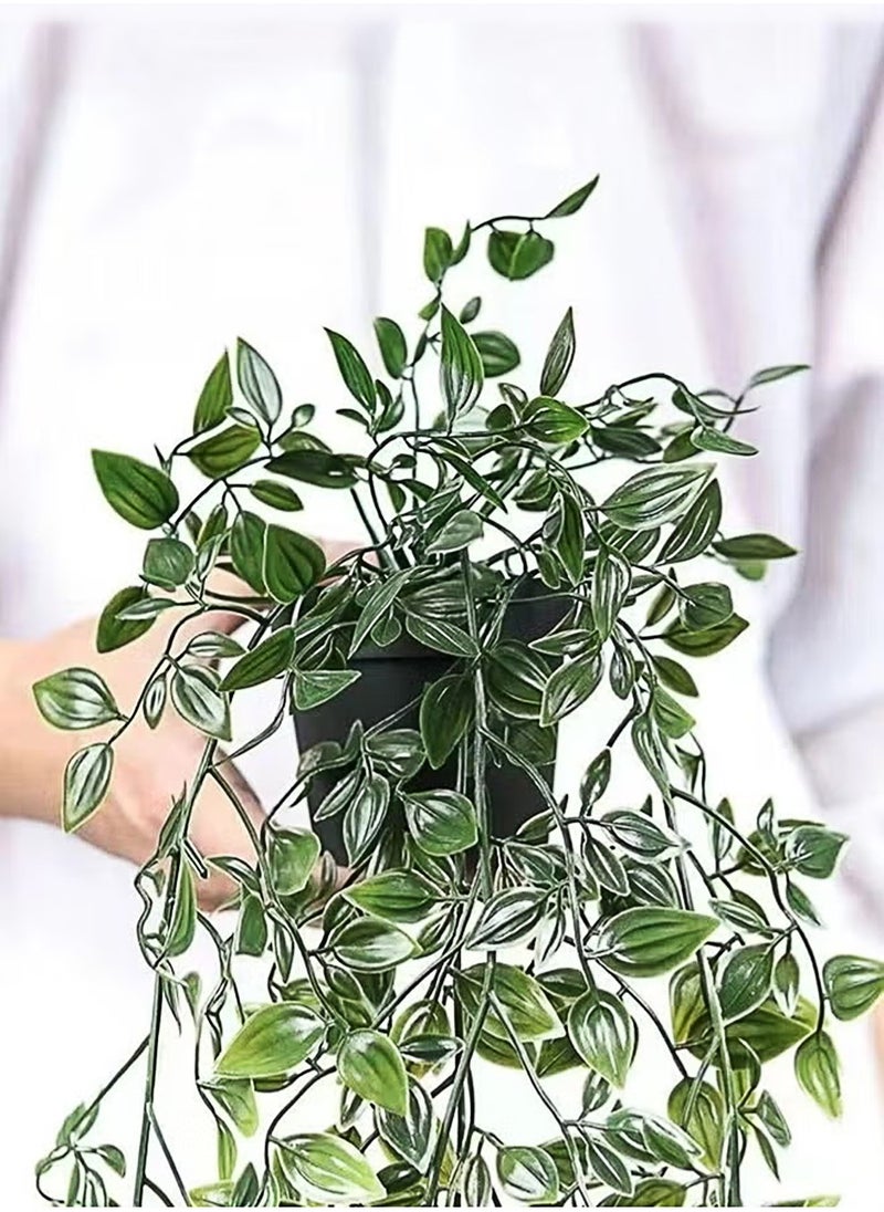 Arabest - 85cm Potted Artificial Hanging Mandala Vine Plant with Realistic False Leaves For Home and Office Indoor and Outdoor Gardens Bookshelf - Image 1