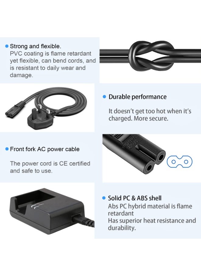 LumsAura - LC-E10E Charger Compatible with Canon EOS Rebel T7,T6,T5,T3,T100,EOS 4000D,3000D,2000D,1500D, 1300D,1200D,1100D,X50,X70,X80,X90 - Image 1
