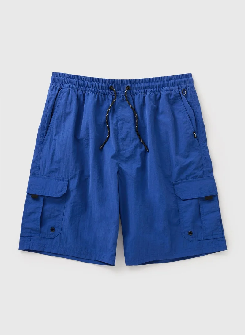 Matalan Blue Cargo Swimming Shorts