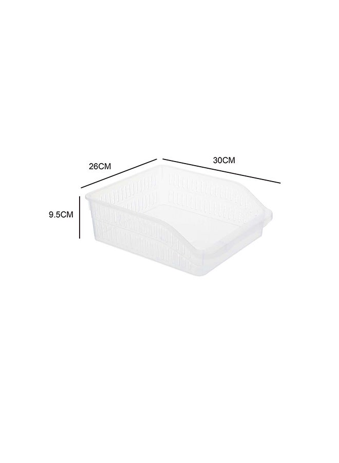 ايست من نون عبوة من 4 صناديق تخزين شفافة من البولي بروبيلين للثلاجة - حجم كبير، منظم متعدد الأغراض للثلاجة والمخزن والمطبخ 30 × 26 × 9.5 سم - Image 2