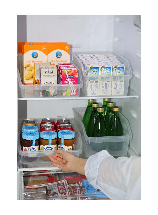 ايست من نون عبوة من 4 صناديق تخزين شفافة من البولي بروبيلين للثلاجة - حجم كبير، منظم متعدد الأغراض للثلاجة والمخزن والمطبخ 30 × 26 × 9.5 سم - Image 3