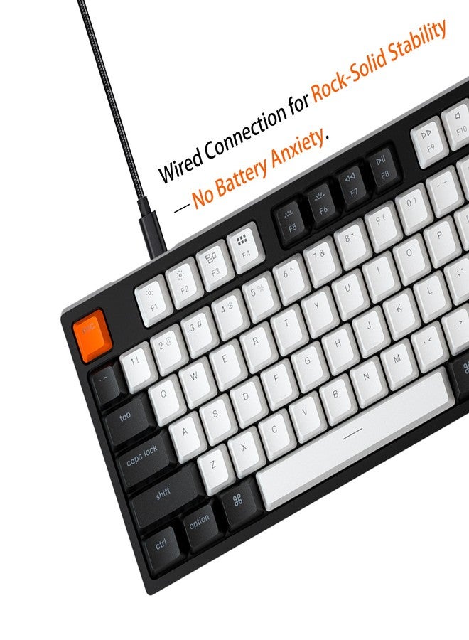 Keychron C1 Wired Mechanical Keyboard TKL, RGB Backlit with Double-Shot ABS Keycaps, 87 Keys Hot-Swappable Pre-lubed Tactile Switch Compatible with Mac Windows - Image 2