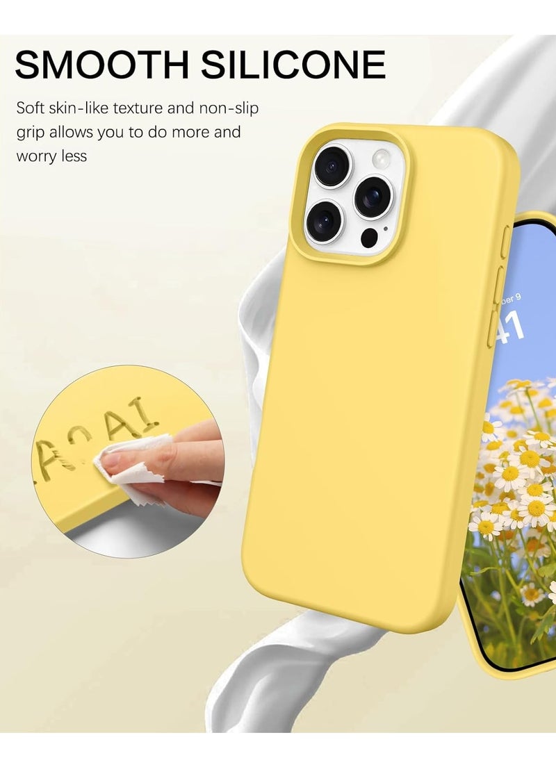 حومة غطاء حماية لهاتف iPhone 16 Pro، غطاء من السيليكون السائل الناعم، غطاء حماية كامل للجسم لهاتف iPhone 16 pro، غطاء حماية نحيف مضاد للخدش ومقاوم للصدمات - Image 4