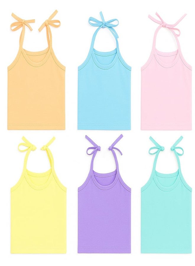 Velbk Newborn Baby Cotton Knot Jhabla 0-3 Months | Soft Infant Tie-Up Jhabla for Just Born Baby | Breathable Muslin Jablas | Multicolor Assorted Pack of 6 - Image 1