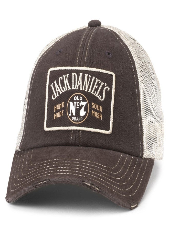 AMERICAN NEEDLE Jack Daniel's Whiskey Orville Adjustable Snapback Baseball Hat, Stone/Black (23001A-JACKD-STBK) - Image 1