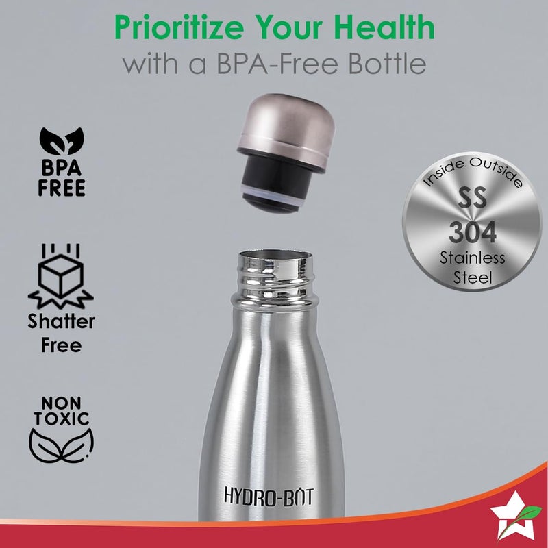 Wonderchef Stainless Steel Hydro Bot 1000 ml/ 1 Litre I Gift Box Packing I Single Wall I Non-Insulated I 304 Stainless Steel I Non Toxic I BPA Free I Rust Free I 2 Years Warranty - Image 3