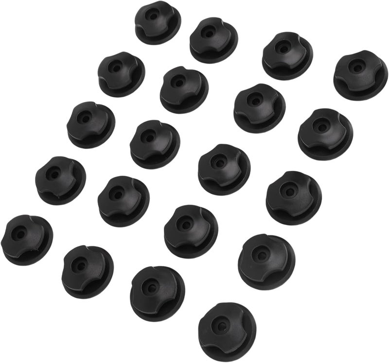 Asixxsix Car Trunk Storage Net Hooks 40 Pack Round Trailer Hook with Screws and Adhesive Pads for Vehicle Luggage Tarp Storage - Image 2