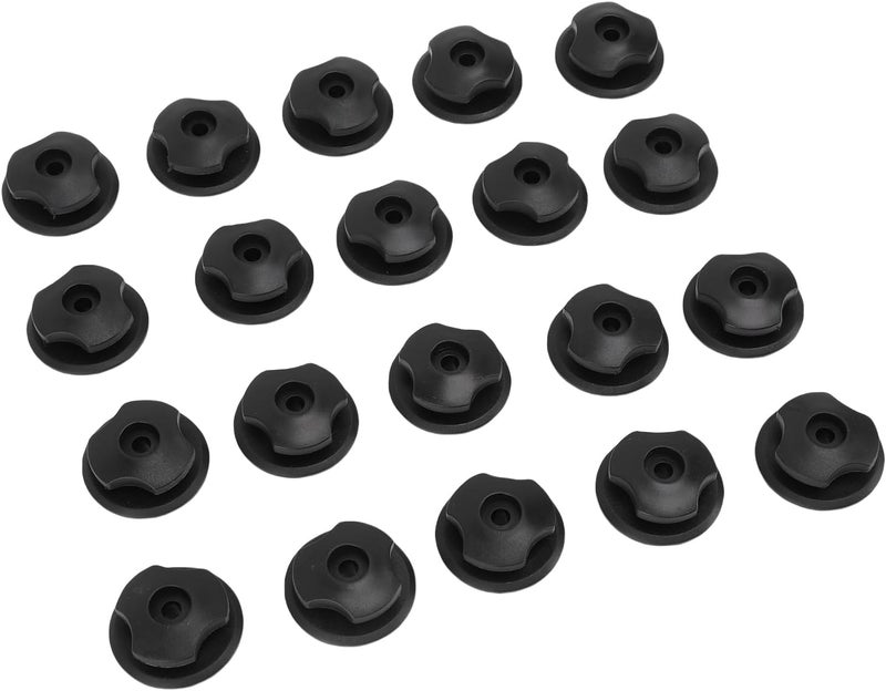 Asixxsix Car Trunk Storage Net Hooks 40 Pack Round Trailer Hook with Screws and Adhesive Pads for Vehicle Luggage Tarp Storage - Image 5