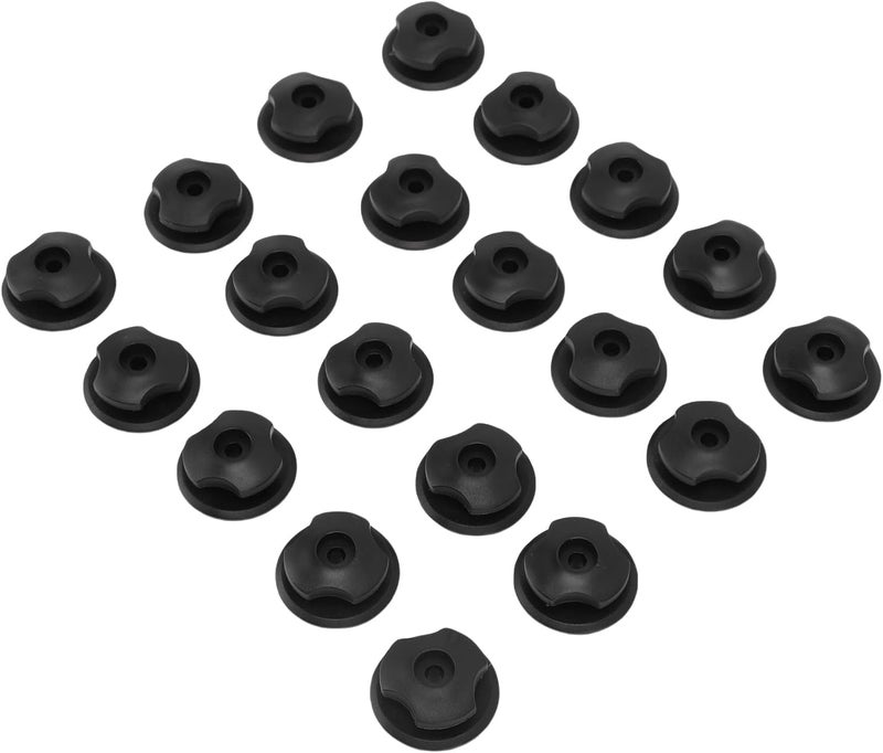 Asixxsix Car Trunk Storage Net Hooks 40 Pack Round Trailer Hook with Screws and Adhesive Pads for Vehicle Luggage Tarp Storage - Image 4