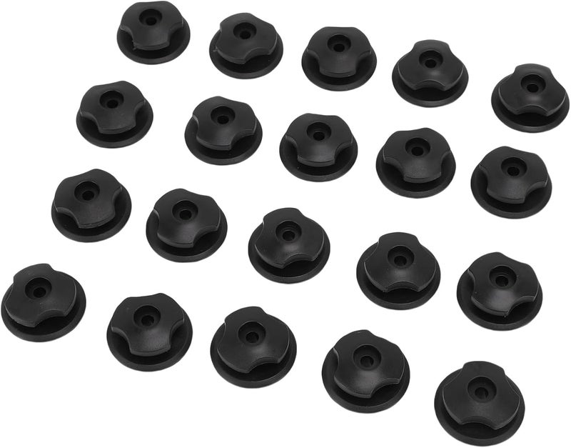 Asixxsix Car Trunk Storage Net Hooks 40 Pack Round Trailer Hook with Screws and Adhesive Pads for Vehicle Luggage Tarp Storage - Image 3