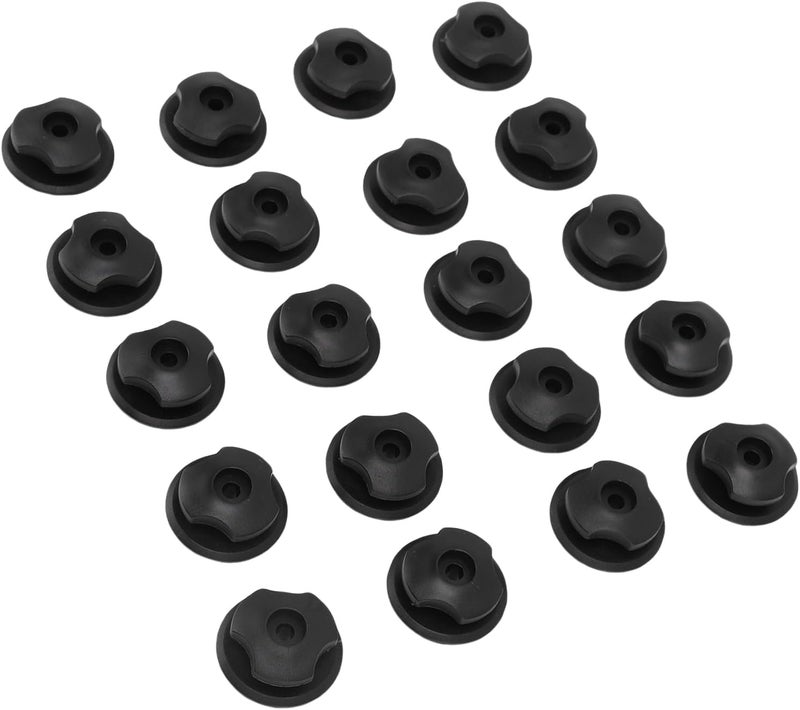 Asixxsix Car Trunk Storage Net Hooks 40 Pack Round Trailer Hook with Screws and Adhesive Pads for Vehicle Luggage Tarp Storage - Image 1