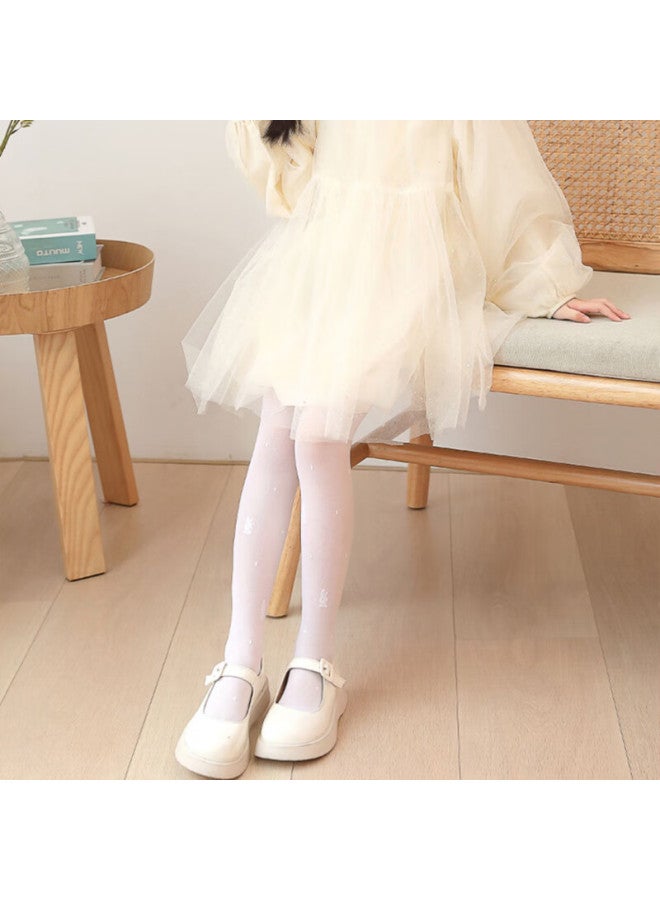 Top melon Dingguagua Children's Silk Stockings, Girls' Tights, White Pantyhose, Leggings, Baby Summer Thin Dance Socks, Suitable For Outdoor Wear - Image 2