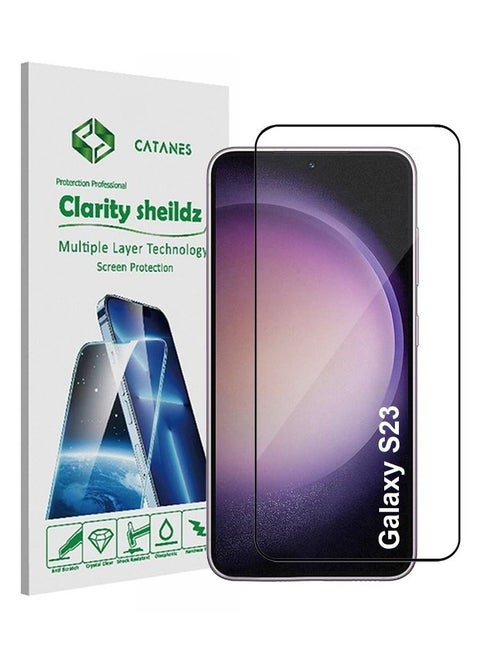 Samsung Galaxy S23 Screen Protector Tempered Glass 9H Anti-Scratch Shatterproof HD Curved Edge to Edge Full Coverage Film 6.1 inch