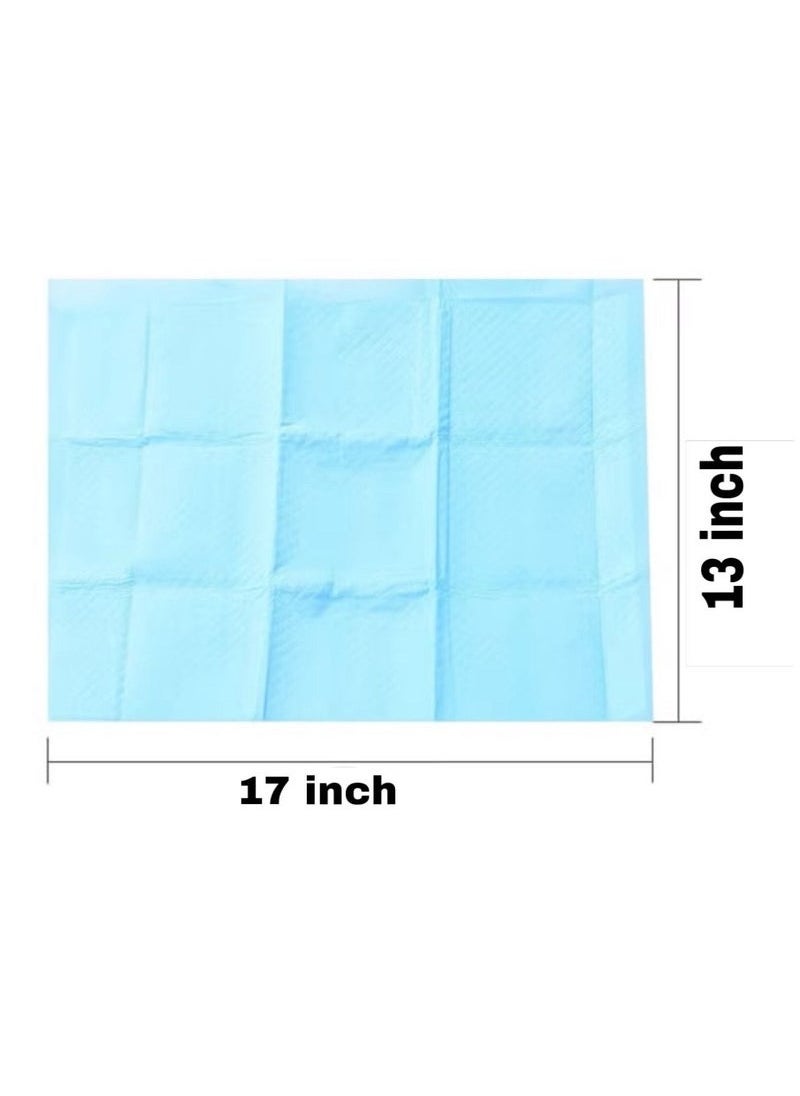 100 Pcs Disposable Changing Pad Leak-Proof Underpad Bed Table Protector Mat, Soft Non-Woven Fabric, 33x45cm