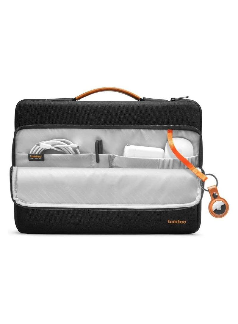 Tomtoc حقيبة حمل الكمبيوتر المحمول Defender-A14 360 الواقية لجهاز MacBook Pro M3 مقاس 14 بوصة A2992 A2918 M2/M1 Pro/Max A2779 A2442 2023-2021، وiPad Pro مقاس 12.9 بوصة من الجيل الثالث إلى السادس، وحقيبة MacBook مقاومة للماء - Image 4