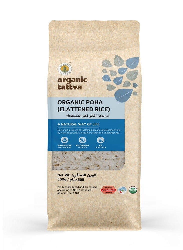 Organic Tattva Organic Poha  Flattened Rice 500g