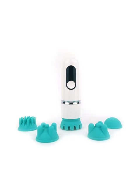 Mini Head Scratcher Handheld Pet Massager 5 Types Of Massage Heads Interchangeable 3 Levels Of Adjustment 500 Ma Class 7 Waterproof White
