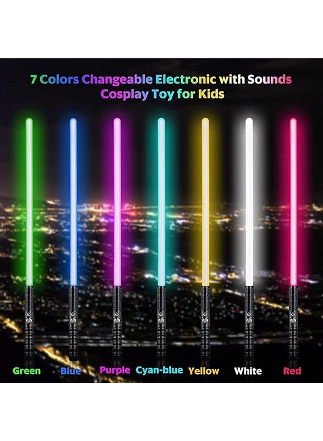 Beauenty 2Pack Lightsaber Metal Hilt 12 Colors Changeable,Battery Rechargeable 2-in-1 Double-Bladed FX Dueling Light Saber Cosplay Toy for Kids 3 Sound Mode - Image 3