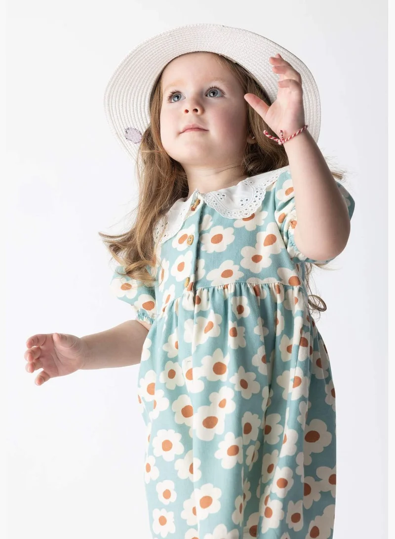DeFacto Floral Peter Pan Dress