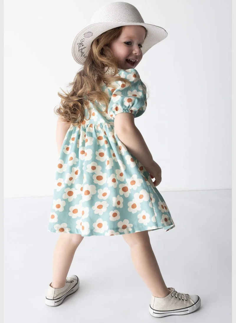 DeFacto Floral Peter Pan Dress