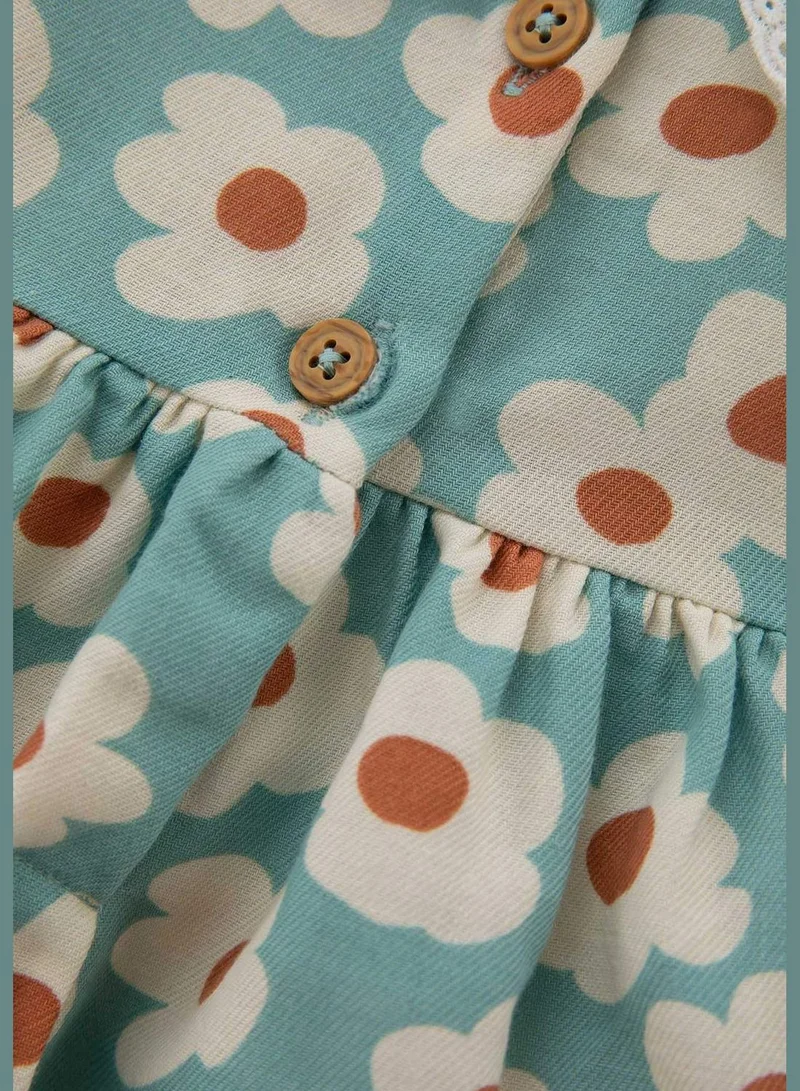 DeFacto Floral Peter Pan Dress