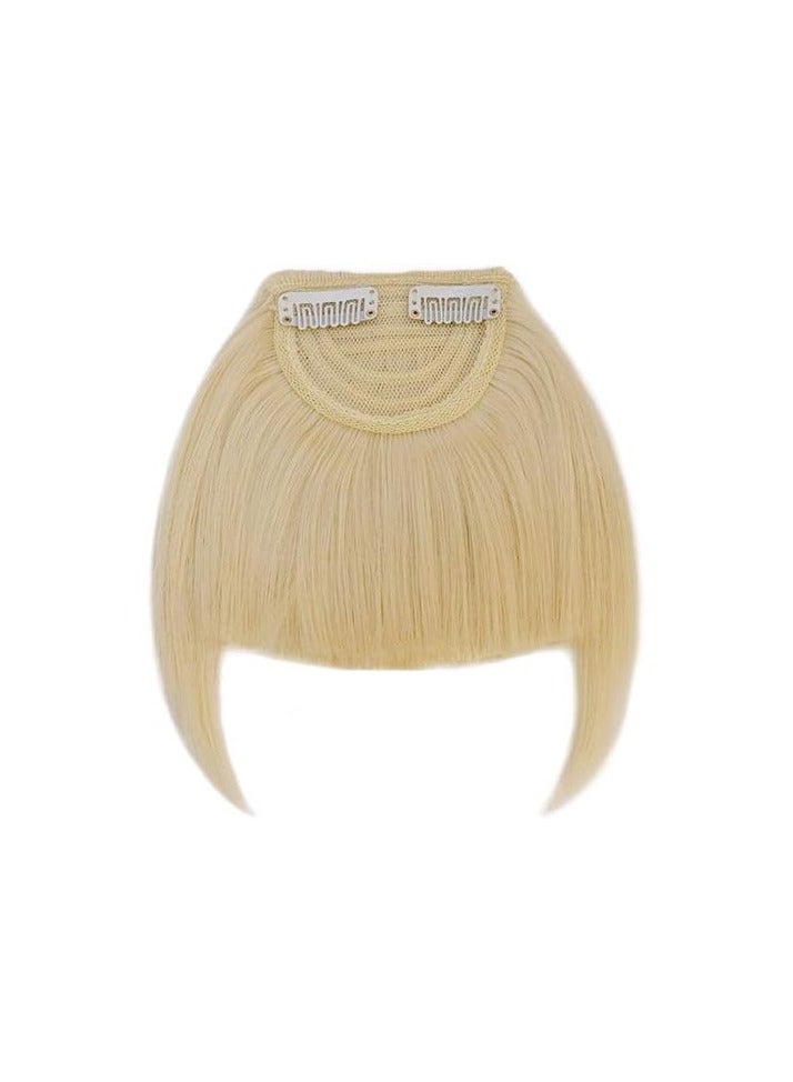 Generic Synthetic Hair Front Bangs Extension  Short Straight Blonde