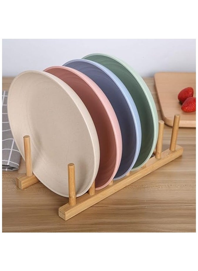 MahMir - 7.8 inch Wheat straw life Unbreakable Plates Reusable Plates Set Dishwasher & Microwave Safe Perfect for Dinner Dishes Healthy for Kids Children Toddler & Adult BPA Free & Eco-Friendly - Image 1
